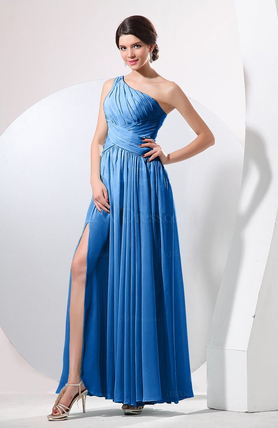 royal blue floor length gown