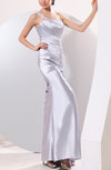 Elegant Column Sleeveless Backless Ankle Length Draped Evening Dresses