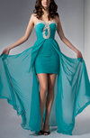 Modern Sweetheart Zip up Chiffon Sequin Evening Dresses