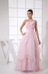 Disney Princess A-line Asymmetric Neckline Sleeveless Zip up Sash Sweet 16 Dresses