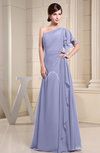Plain A-line Short Sleeve Half Backless Floor Length Ruffles Bridesmaid Dresses