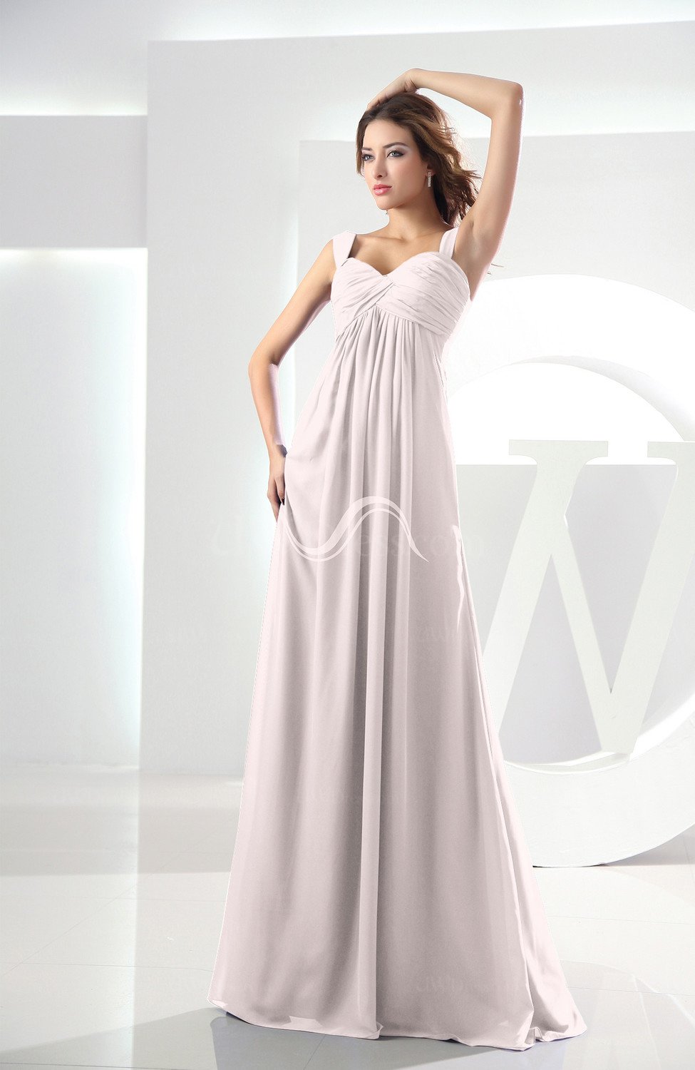 light pink chiffon gown