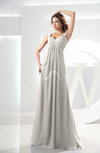 Casual Empire Zipper Chiffon Floor Length Ruching Bridesmaid Dresses