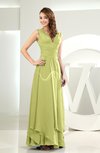 Simple A-line V-neck Sleeveless Chiffon Wedding Guest Dresses