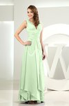 Simple A-line V-neck Sleeveless Chiffon Wedding Guest Dresses