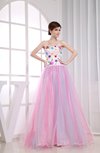 Cinderella A-line Sweetheart Backless Appliques Prom Dresses