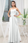 Simple Sweetheart Sleeveless Zipper Floor Length Ruching Bridesmaid Dresses