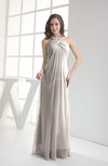 Modest Sleeveless Backless Chiffon Floor Length Ruching Bridesmaid Dresses