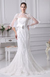 Traditional Hall Mermaid Lace up Court Train Edging Bridal Gowns