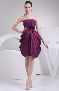 Elegant Column Scalloped Edge Backless Mini Graduation Dresses