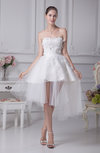 Cute Beach Baby Doll Sweetheart Sleeveless Zip up Bridal Gowns