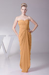 Modest Sheath Sleeveless Backless Floor Length Ruching Prom Dresses