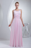 Elegant A-line Thick Straps Chiffon Floor Length Bridesmaid Dresses