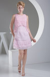 Informal A-line Jewel Sleeveless Zip up Lace Club Dresses