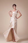 Vintage A-line Asymmetric Neckline Sleeveless Zip up Split-Front Bridesmaid Dresses