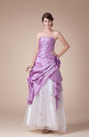 Fairytale Strapless Sleeveless Taffeta Floor Length Prom Dresses