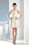 Simple A-line One Shoulder Mini Pleated Bridesmaid Dresses