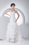Gorgeous Hall Trumpet Sleeveless Lace up Court Train Bridal Gowns