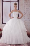 Disney Princess Outdoor Ball Gown Backless Brush Train Paillette Bridal Gowns