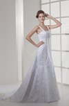 Cinderella Outdoor A-line Square Sleeveless Zipper Panel Train Bridal Gowns