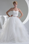 Fairytale Church Ball Gown Strapless Sleeveless Floor Length Bridal Gowns