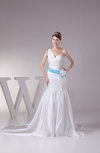 Elegant Church Fit-n-Flare Sleeveless Silk Like Satin Court Train Bridal Gowns