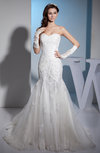 Glamorous Church Sweetheart Sleeveless Backless Chapel Train Paillette Bridal Gowns