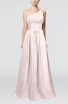 Cute A-line Asymmetric Neckline Sleeveless Chiffon Pleated Bridesmaid Dresses