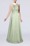 Elegant A-line Sleeveless Zip up Floor Length Evening Dresses