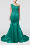 Gorgeous Outdoor Fit-n-Flare Asymmetric Neckline Sleeveless Zipper Appliques Bridal Gowns