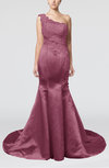 Gorgeous Outdoor Fit-n-Flare Asymmetric Neckline Sleeveless Zipper Appliques Bridal Gowns