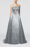 Modern Church Strapless Backless Court Train Sequin Bridal Gowns