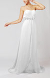 Cute Garden Sweetheart Sleeveless Backless Court Train Pleated Bridal Gowns