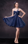 Cute A-line One Shoulder Sleeveless Organza Cocktail Dresses