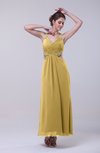 Informal Halter Sleeveless Zip up Ankle Length Sequin Prom Dresses
