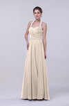 Elegant Column Halter Zip up Chiffon Prom Dresses