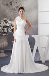 One Shoulder Bridal Gowns Classic Sleeveless Country Mature Amazing Chiffon
