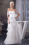 with Sleeves Bridal Gowns Elegant Glamorous Unique Open Back Full Figure
