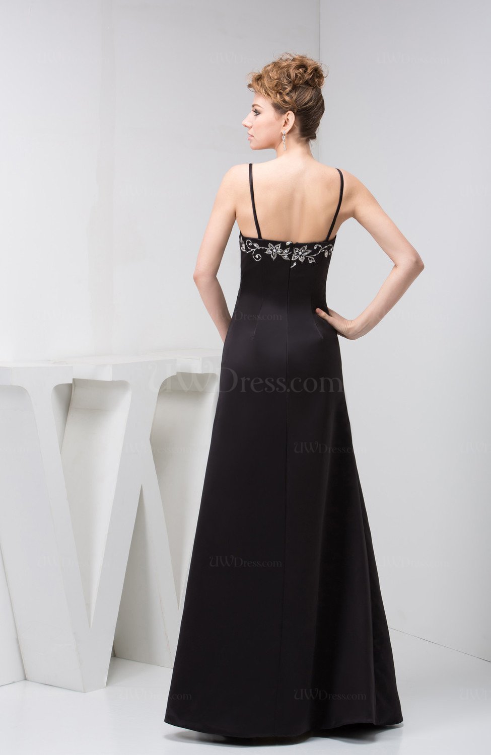 Black Inexpensive Bridesmaid Dress Country Full Figure