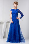 with Sleeves Bridesmaid Dress Lace Off the Shoulder Beaded Floor Length