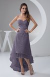 Tea Length Bridesmaid Dress Inexpensive Sweetheart Chic Sparkly Tiered