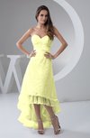 Tea Length Bridesmaid Dress Inexpensive Sweetheart Chic Sparkly Tiered