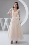 Lace Prom Dress Vintage Ankle Length Disney Princess Long Sleeve Winter