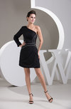with Sleeves Bridesmaid Dress One Shoulder Traditional Gothic Chic Fashion