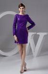 Long Sleeve Party Dress with Sleeves Bateau Hot Mini Dream Hourglass