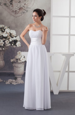 White Chiffon Bridesmaid Dress Country Fashion Spring Western