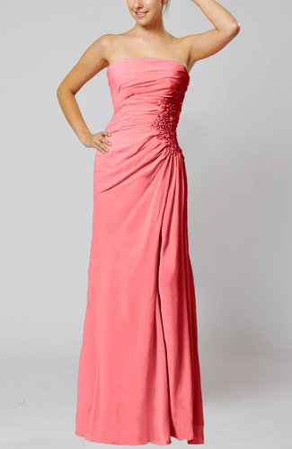Elegant Sheath Sleeveless Zip up Floor Length Bridesmaid Dresses