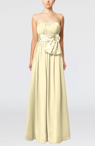 Plain Column Zipper Chiffon Floor Length Wedding Guest Dresses