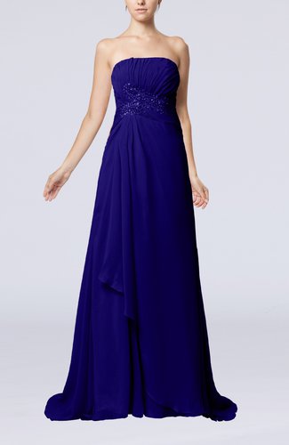 electric blue evening gown