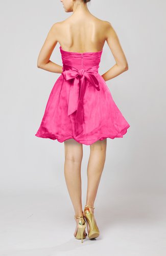 Pink Modern Baby Doll Sweetheart Backless Short Homecoming Dresses